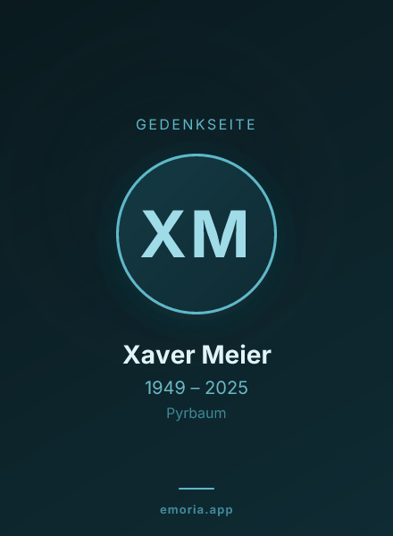 Gedenkportrait von Xaver Meier