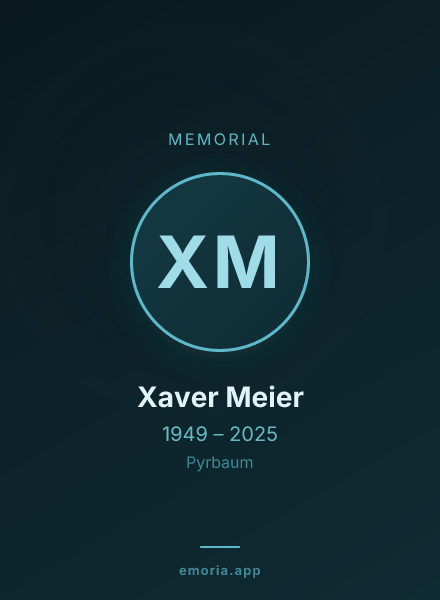 Memorial portrait of Xaver Meier