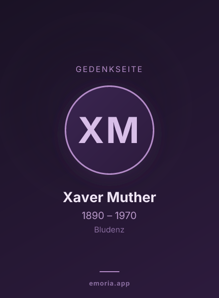 Gedenkportrait von Xaver Muther