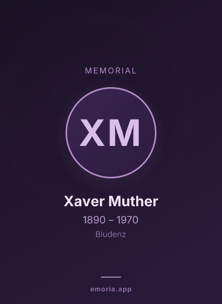 Memorial portrait of Xaver Muther