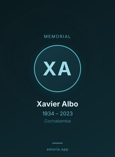 Memorial portrait of Xavier Albo