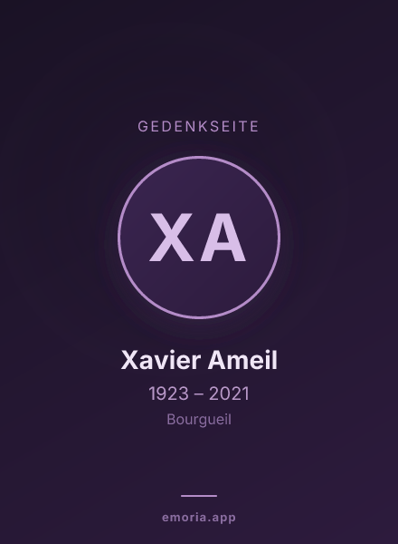 Gedenkportrait von Xavier Ameil