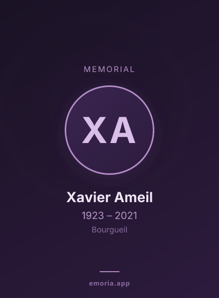 Memorial portrait of Xavier Ameil