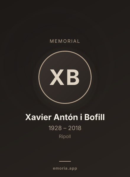 Memorial portrait of Xavier Antón i Bofill