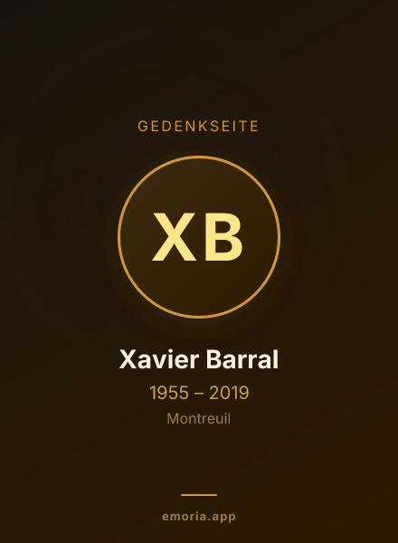 Gedenkportrait von Xavier Barral