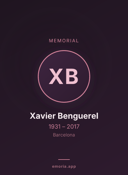 Memorial portrait of Xavier Benguerel