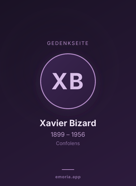 Gedenkportrait von Xavier Bizard