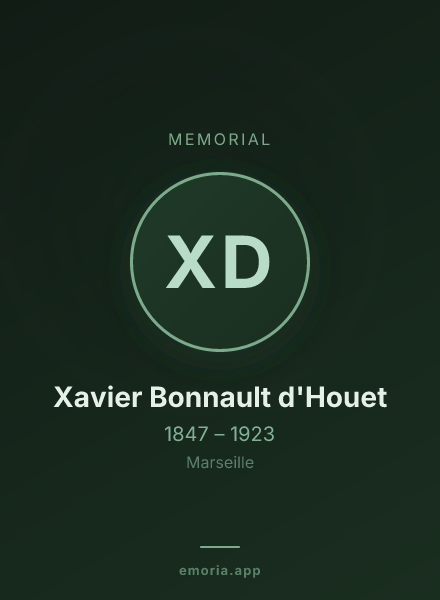 Memorial portrait of Xavier Bonnault d'Houet