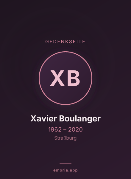 Gedenkportrait von Xavier Boulanger