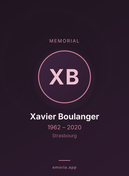 Memorial portrait of Xavier Boulanger