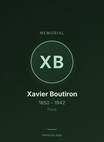 Memorial portrait of Xavier Boutiron