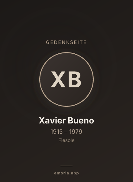 Gedenkportrait von Xavier Bueno