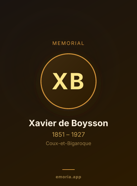 Memorial portrait of Xavier de Boysson