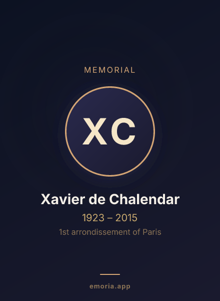 Memorial portrait of Xavier de Chalendar