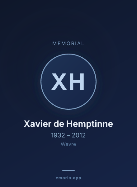 Memorial portrait of Xavier de Hemptinne