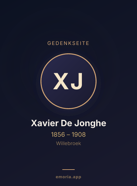 Gedenkportrait von Xavier De Jonghe