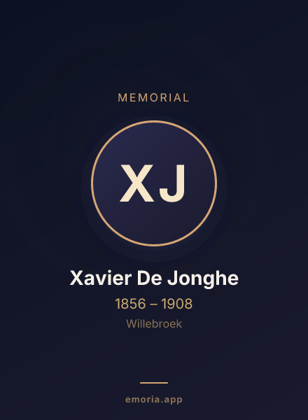 Memorial portrait of Xavier De Jonghe