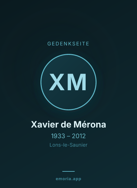 Gedenkportrait von Xavier de Mérona