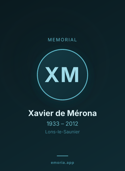 Memorial portrait of Xavier de Mérona