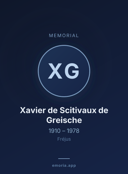 Memorial portrait of Xavier de Scitivaux de Greische