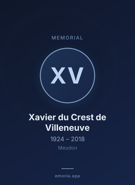 Memorial portrait of Xavier du Crest de Villeneuve