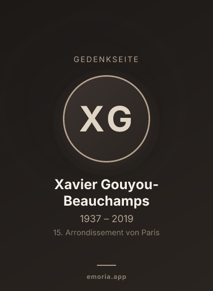 Gedenkportrait von Xavier Gouyou-Beauchamps