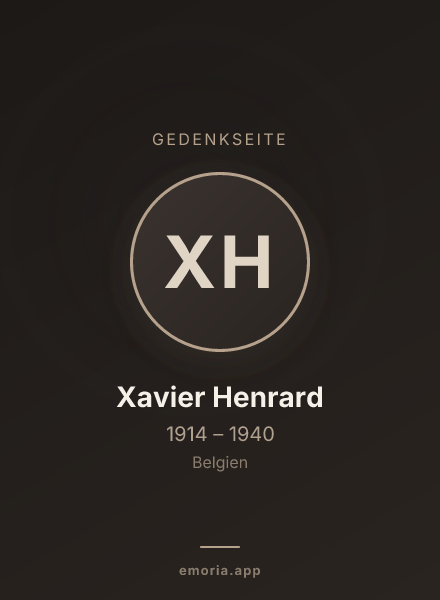 Gedenkportrait von Xavier Henrard