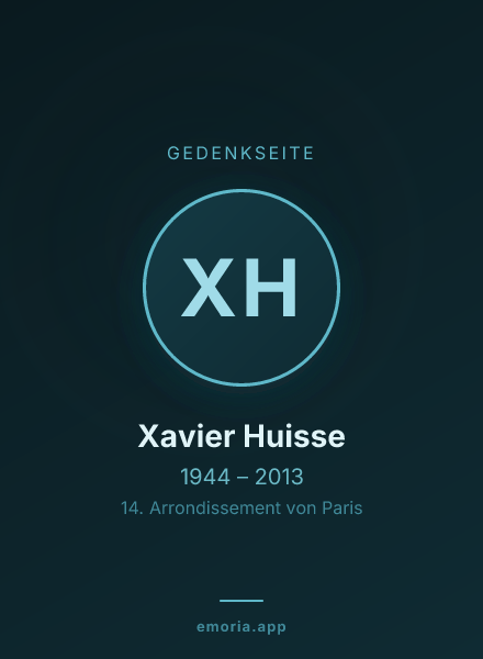 Gedenkportrait von Xavier Huisse
