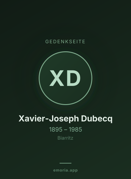 Gedenkportrait von Xavier-Joseph Dubecq