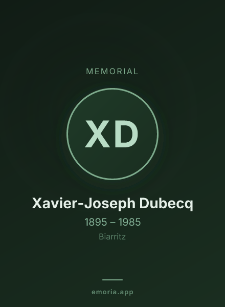 Memorial portrait of Xavier-Joseph Dubecq