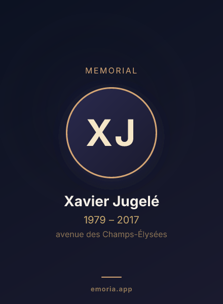 Memorial portrait of Xavier Jugelé