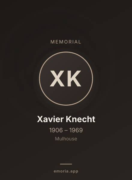 Memorial portrait of Xavier Knecht