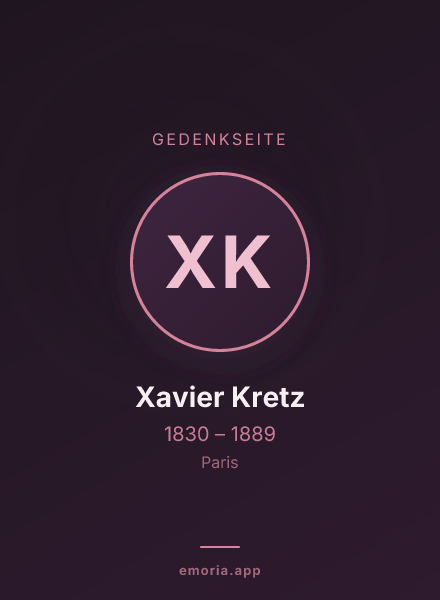 Gedenkportrait von Xavier Kretz