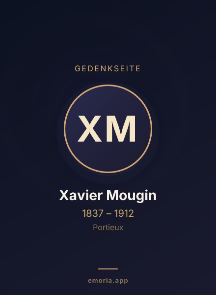 Gedenkportrait von Xavier Mougin