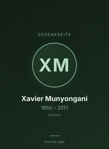 Gedenkportrait von Xavier Munyongani