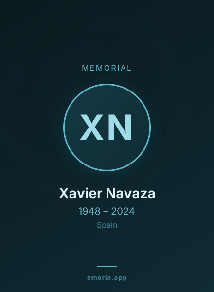 Memorial portrait of Xavier Navaza