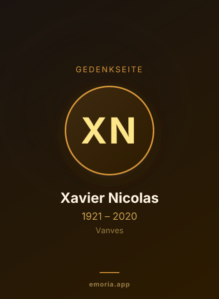 Gedenkportrait von Xavier Nicolas