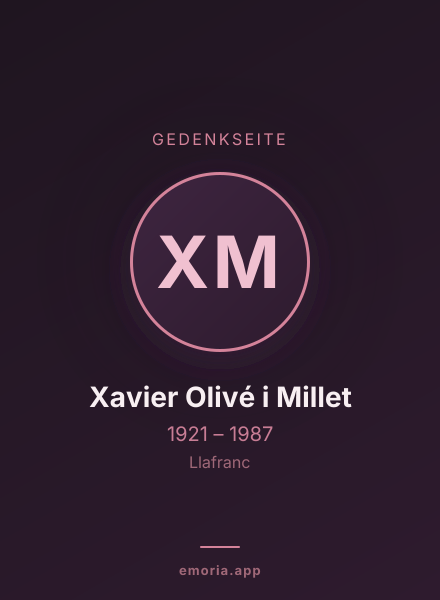 Gedenkportrait von Xavier Olivé i Millet