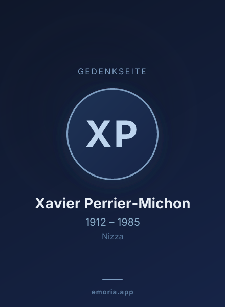 Gedenkportrait von Xavier Perrier-Michon