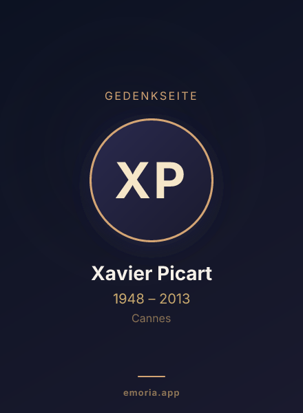 Gedenkportrait von Xavier Picart