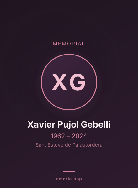Memorial portrait of Xavier Pujol Gebellí