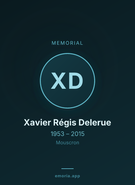 Memorial portrait of Xavier Régis Delerue