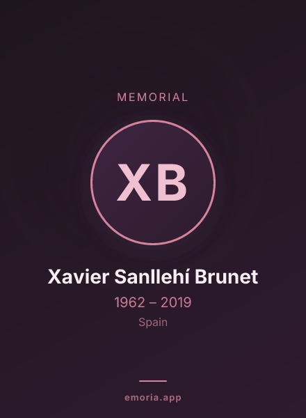 Memorial portrait of Xavier Sanllehí Brunet