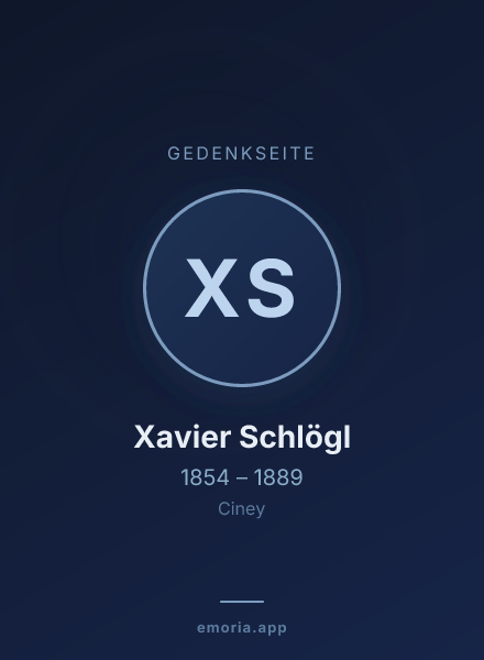 Gedenkportrait von Xavier Schlögl