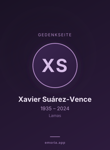 Gedenkportrait von Xavier Suárez-Vence
