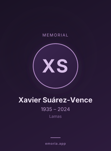 Memorial portrait of Xavier Suárez-Vence