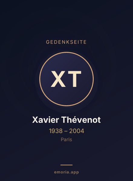 Gedenkportrait von Xavier Thévenot