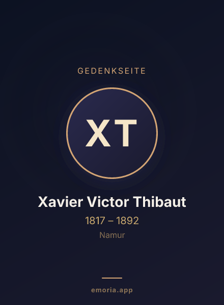 Gedenkportrait von Xavier Victor Thibaut