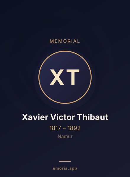 Memorial portrait of Xavier Victor Thibaut