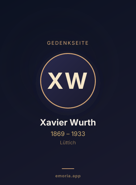 Gedenkportrait von Xavier Wurth